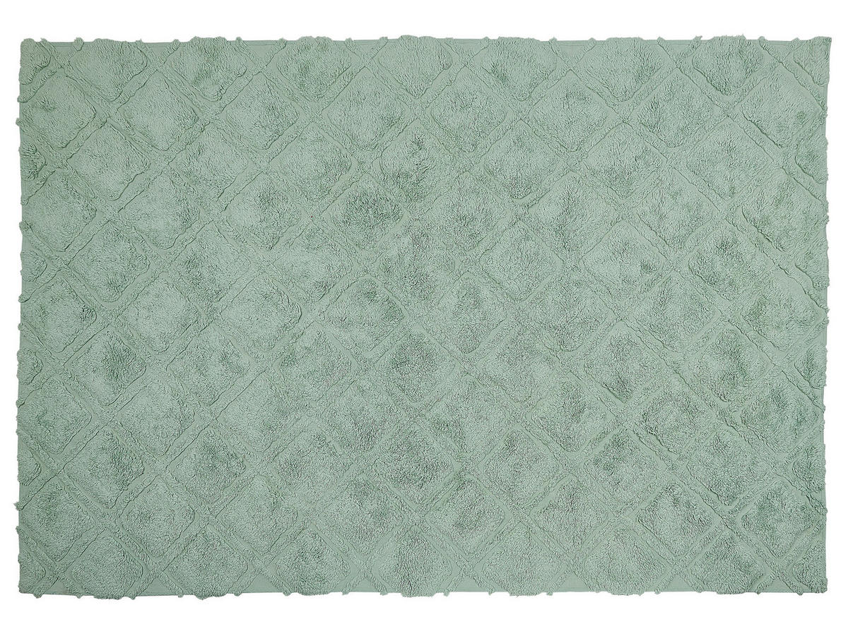 KURZFLOR-TEPPICH Hatay 200/140 cm - Grün, Textil (140/200cm) - Beliani
