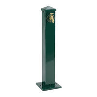 WASSERZAPFSÄULE Grün Antik-Design - Grün, Metall (22.5/22.5/91cm) - Relaxdays