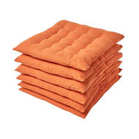 STUHLKISSEN 6er-Set terracotta 40/40/6,5 cm - Terra cotta, Textil (40/40/6.5cm) - Homescapes