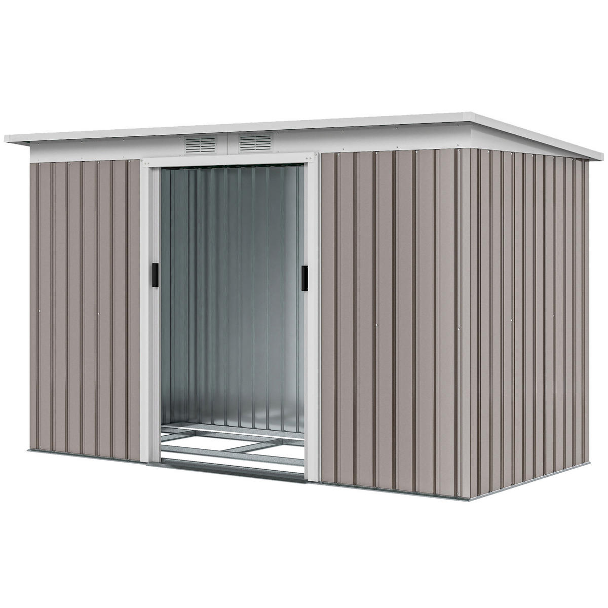 GARTENHAUS Grau 1 Stück - Grau, Kunststoff/Metall (130/172/280cm) - GiPP