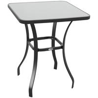 BALKONTISCH DE-14075 68x68 cm mit Granitglas Grau - Grau, Metall (68.5/68.5/84cm) - ComfortXL