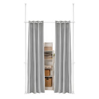 TELESKOPVORHANG Grau - Grau, Textil (115/12/10cm) - SoBuy