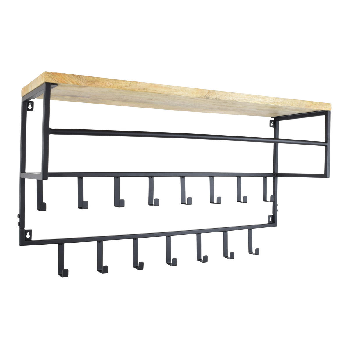 KLEIDERABLAGE Petri Schwarz - Schwarz, Metall (100/105/30cm) - LOFT42
