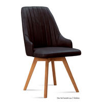 ESSZIMMERSTUHL (2er-Set) Domka 52x91x60 Eiche geölt/Espresso - Eichefarben/Dunkelbraun, Kunststoff (60/91/52cm) - 58aufmkessel