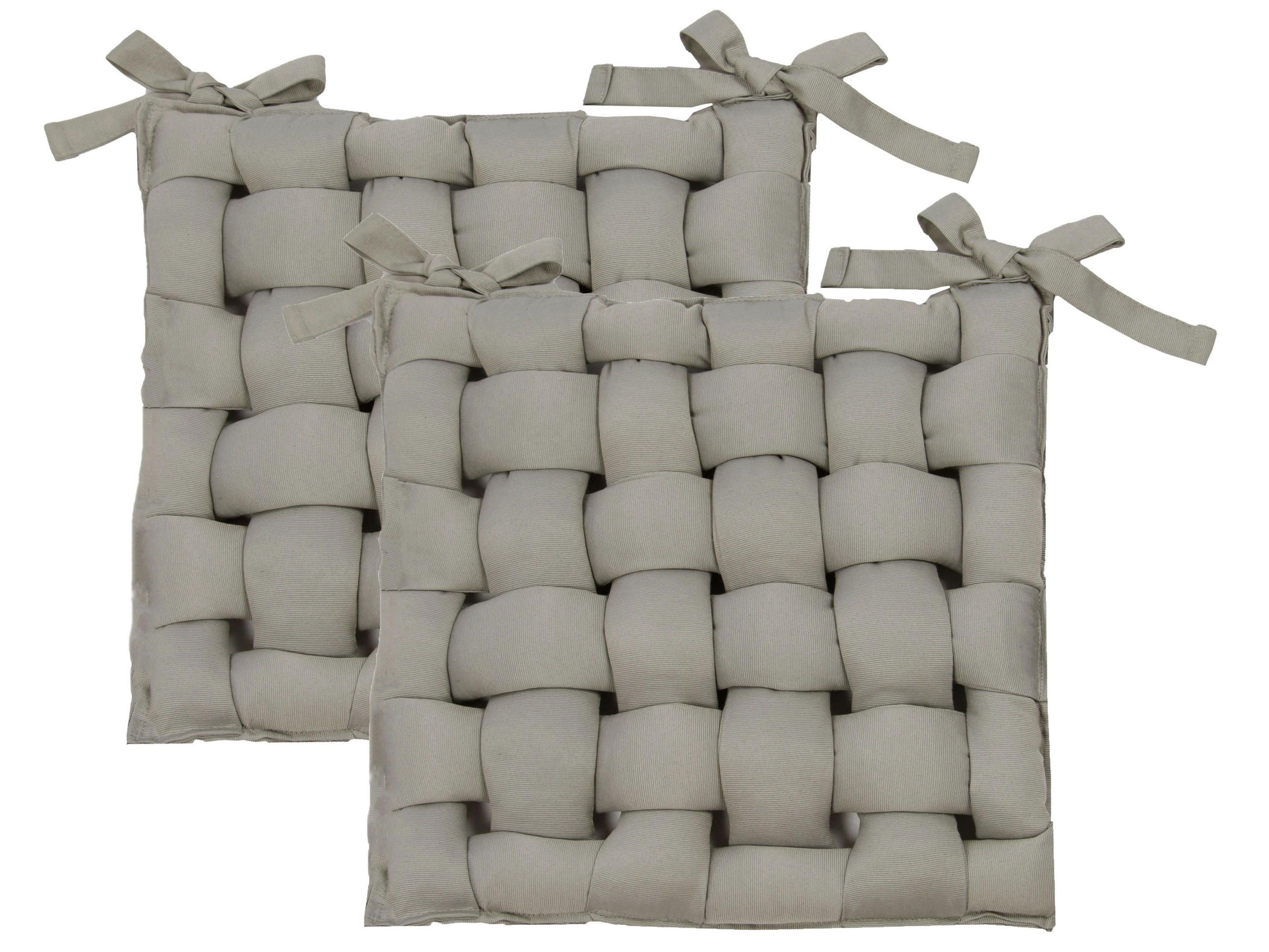 STUHLKISSEN, 2er-Set, 40x40 cm, 55% Baumwolle, 45% Polyester, Grau - Hellgrau, Textil (40/40/4cm) - Zollner