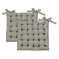 STUHLKISSEN, 2er-Set, 40x40 cm, 55% Baumwolle, 45% Polyester, Grau - Hellgrau, Textil (40/40/4cm) - Zollner