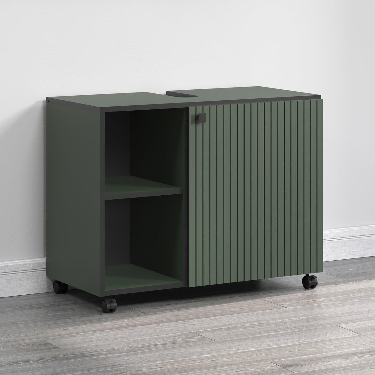 WASCHBECKENUNTERSCHRANK PureBliss Grün - Grün, Holzwerkstoff (80/64/42cm) - Trendteam