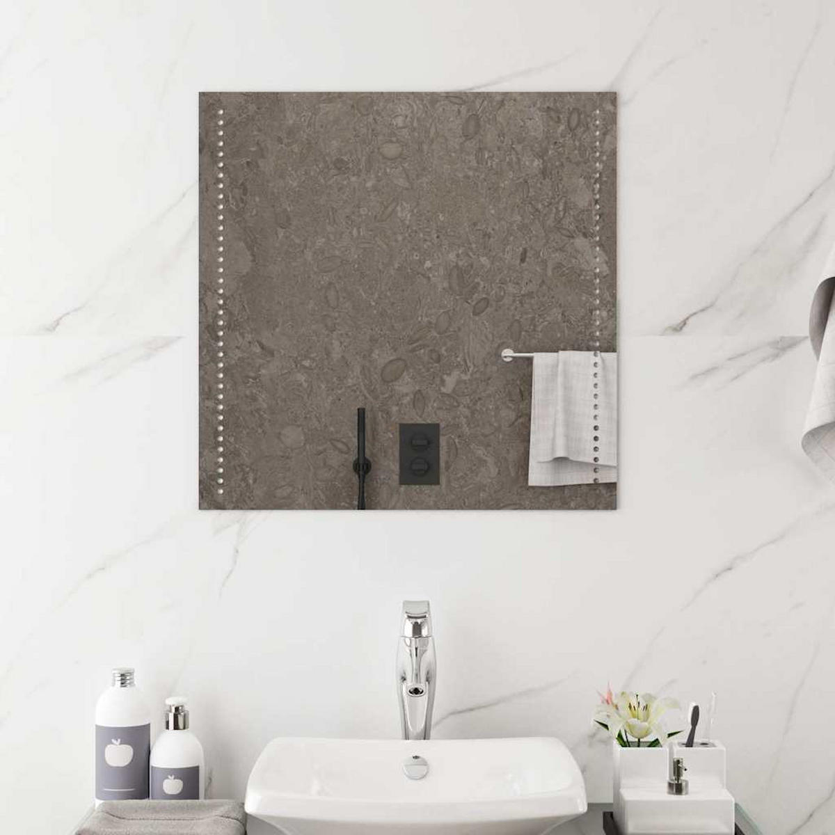 LED-BADSPIEGEL 60x60 cm - Transparent, Glas (60/60/60cm) - furnicato