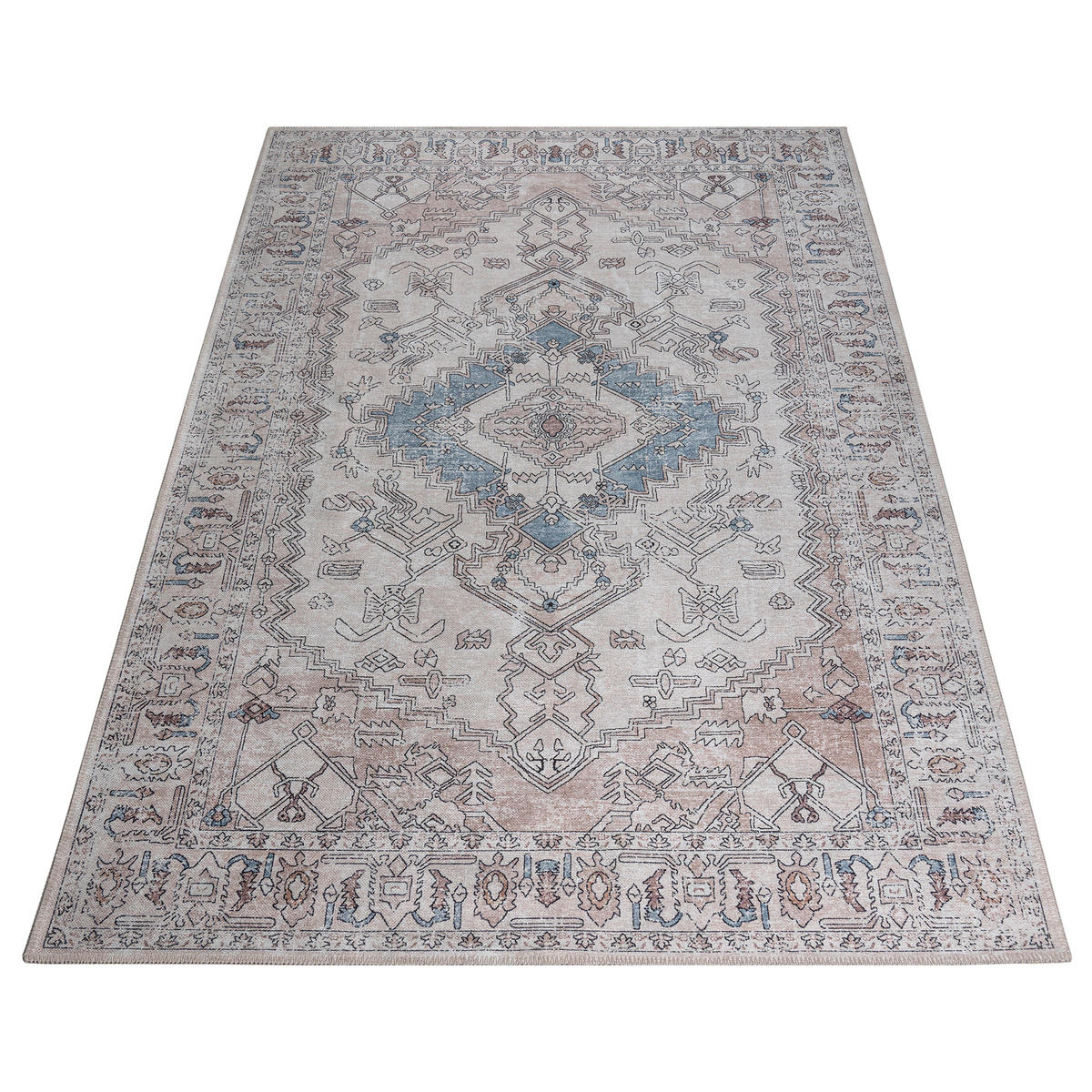 TEPPICH DUBAI hellgrau orientalisch 120/180 cm - Hellgrau, Textil (120/180cm) - Tapiso