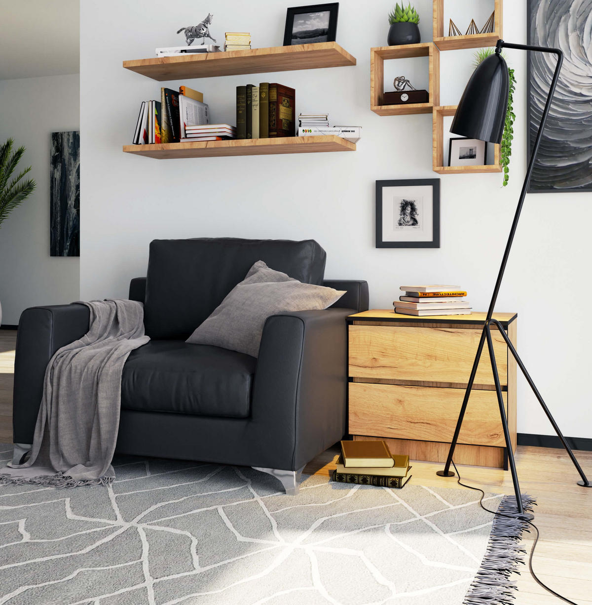 KOMMODE Eiche Craft 55/60/40 - Sonoma Eiche, Holzwerkstoff (60/55/40cm) - RAUMHIRSCH FURNITURE