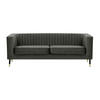 DREISITZER SOFA Slender-Velluto 19 - Dunkelgrau, Holz/Textil (201/71/83cm) - SLF24