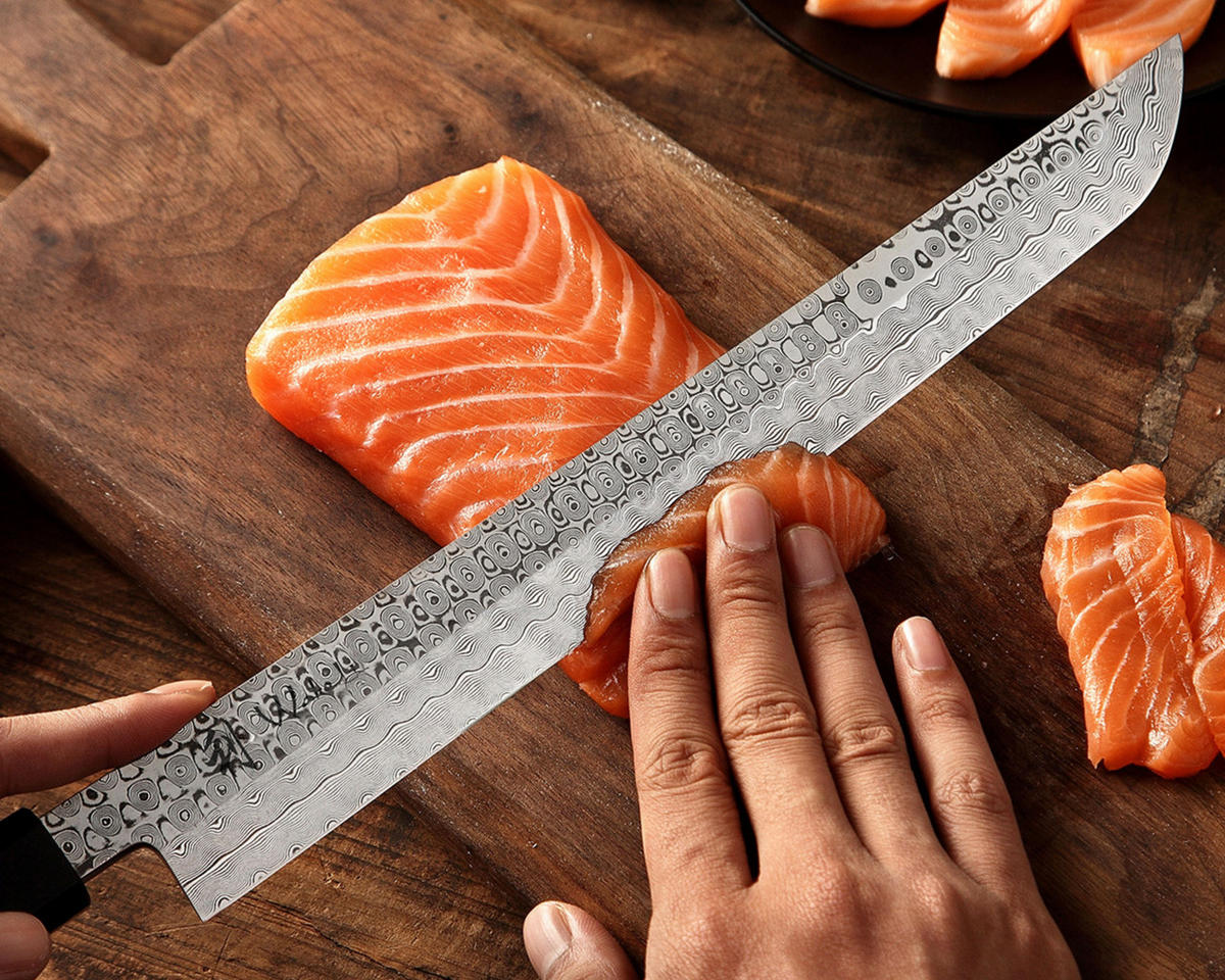 SASHIMIMESSER 28 cm - Braun, Holz/Metall (43cm) - Wakoli