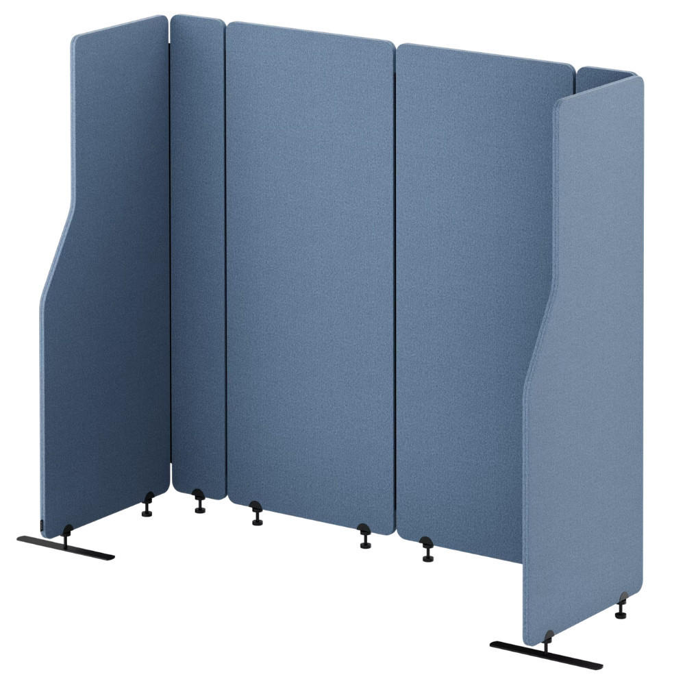 AKUSTIK-TRENNWAND mit Schalldämmung PEOLT 145x280x1,8cm Blau Stellwand - Blau, Kunststoff (280/145/1.8cm) - DELUKE