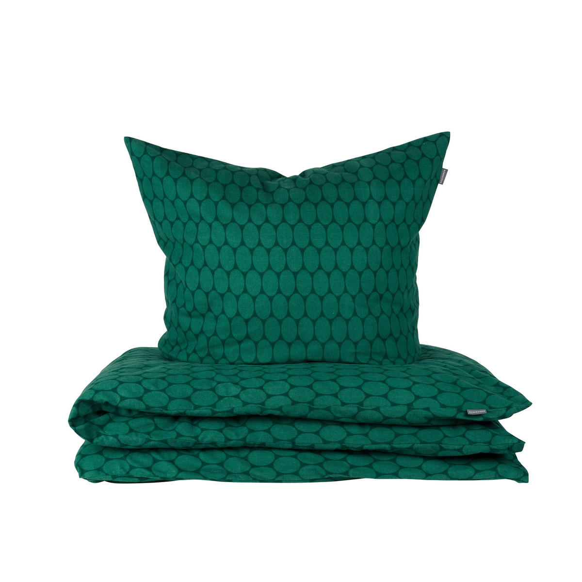 BETTWÄSCHESET Drops - Feinbiber - 2-teilig - 135 x 200 cm - Smaragd - Smaragdgrün, Textil (135/200cm) - SCHIESSER