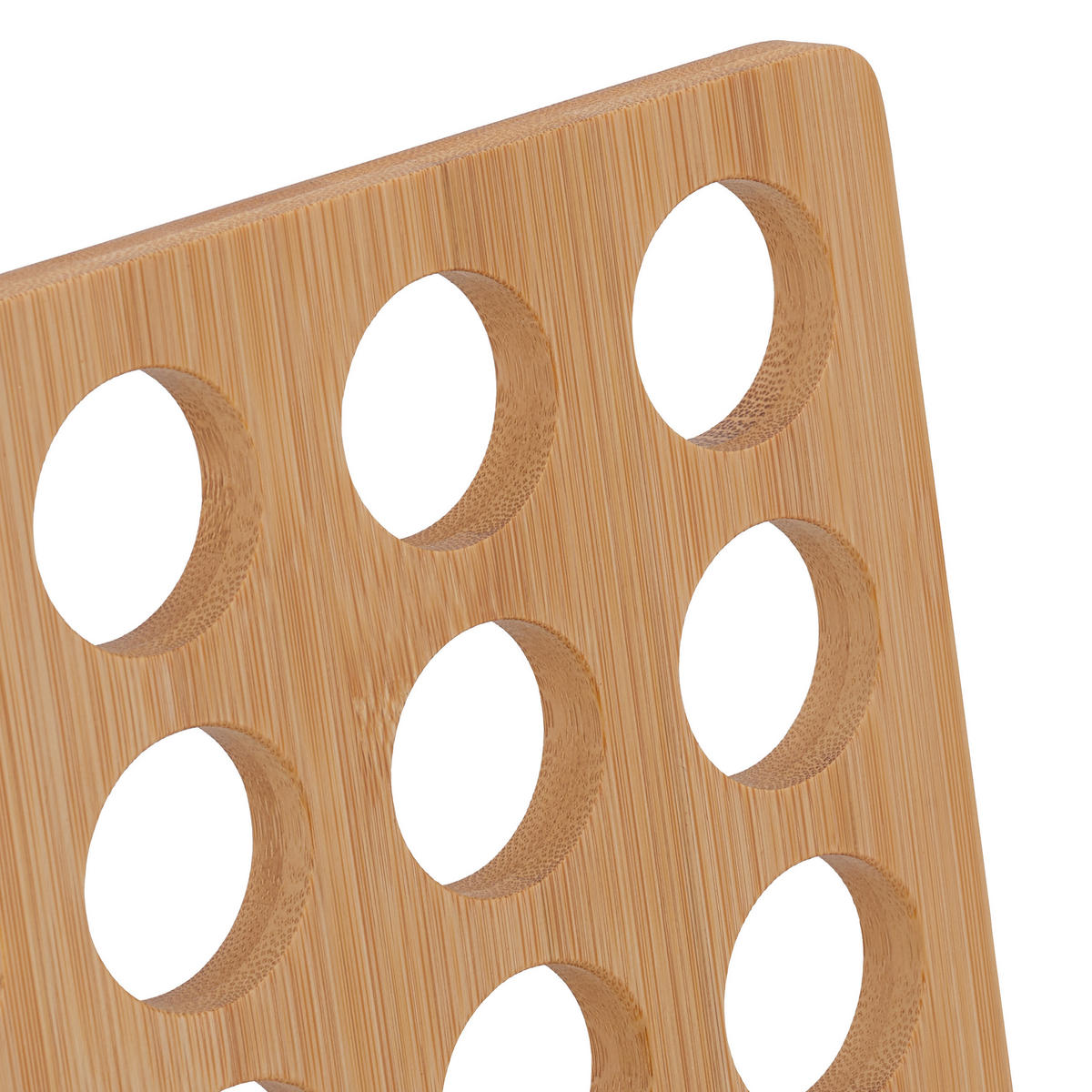 DRŽÁK kapslí - světle hnědá, dřevo (18/23/9cm) - Relaxdays