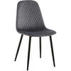 STUHL Samt Dunkelgrau - Dunkelgrau/Schwarz, Textil/Metall (44/88/54cm) - CLP