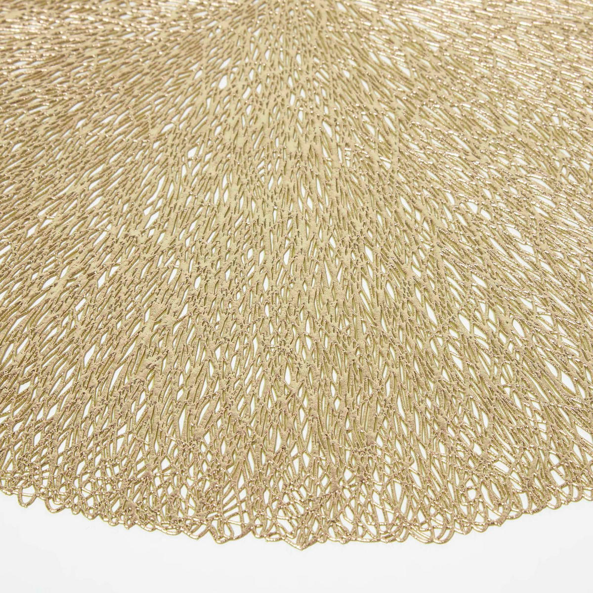 TISCHSET rund im 4er-Set, gold, 38 cm - Goldfarben, Kunststoff (38/38cm) - Homescapes