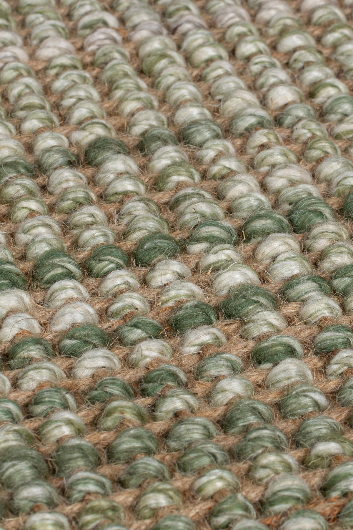 TEPPICH Jute-Wolle-Mix, handgewebt WEAVER, Grün 80x150 cm - Grün, Textil (80/150cm) - KADIMA DESIGN