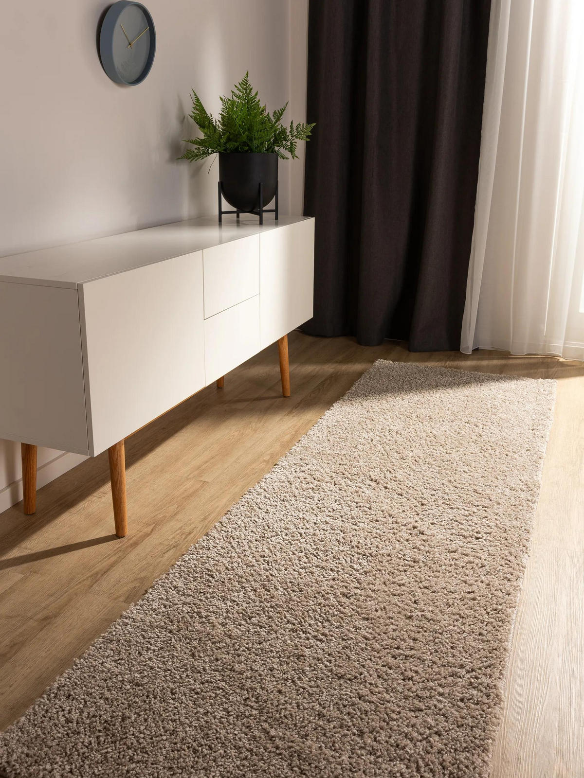HOCHFLORTEPPICH Soho Beige 80x250 cm - Beige, Kunststoff (80/250cm) - benuta
