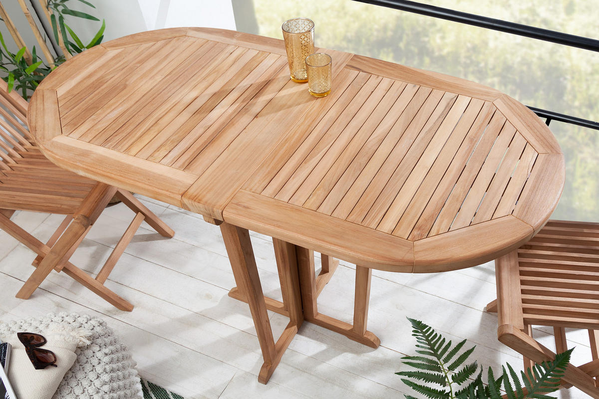 BALKONTISCH EMPIRE TEAK Teakholz Natur 120 cm - Braun, Holz (60/120/75cm) - riess-ambiente