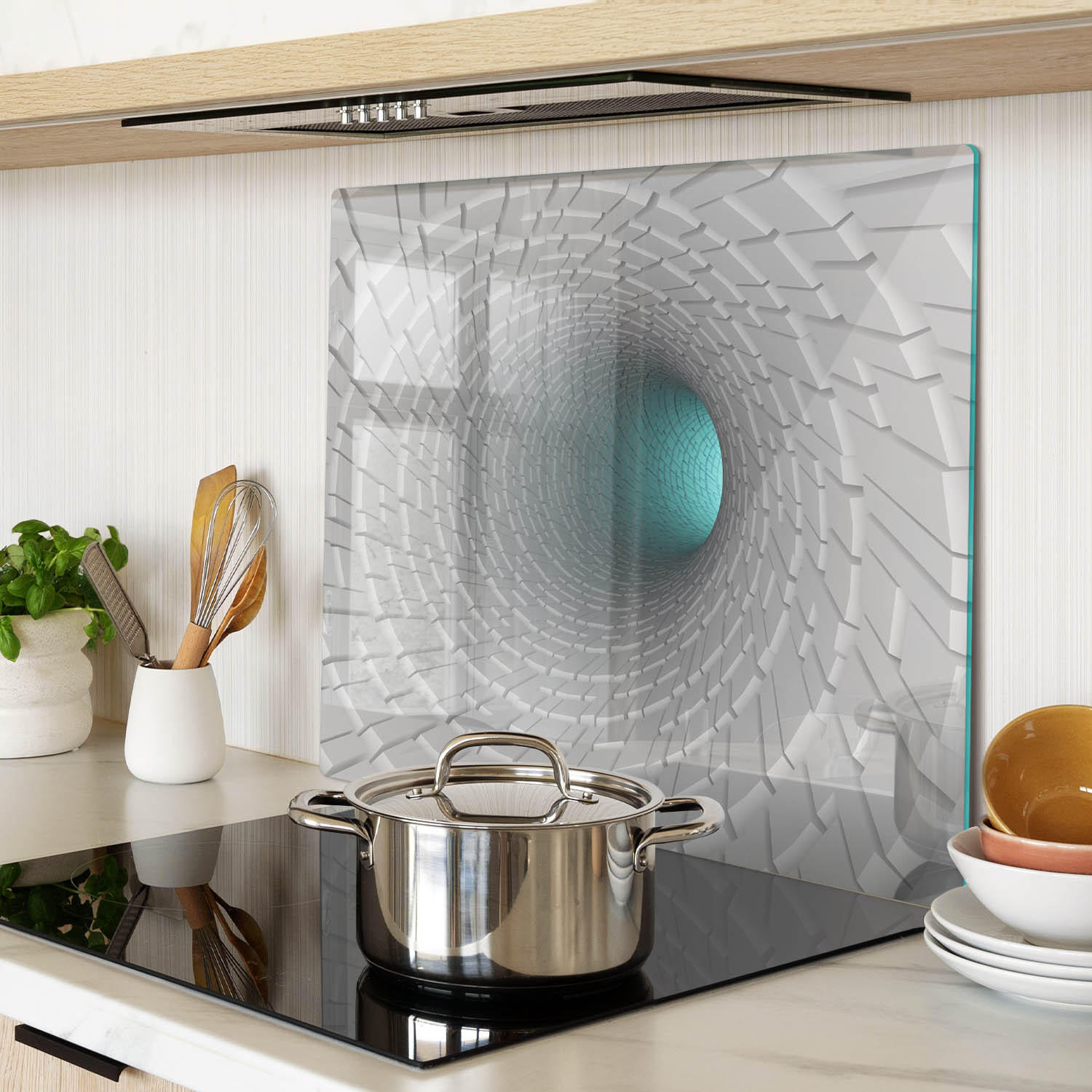 GLASPLATTE 60x52 cm 3D - Braun, Glas (60/0.4/52cm) - TULUP