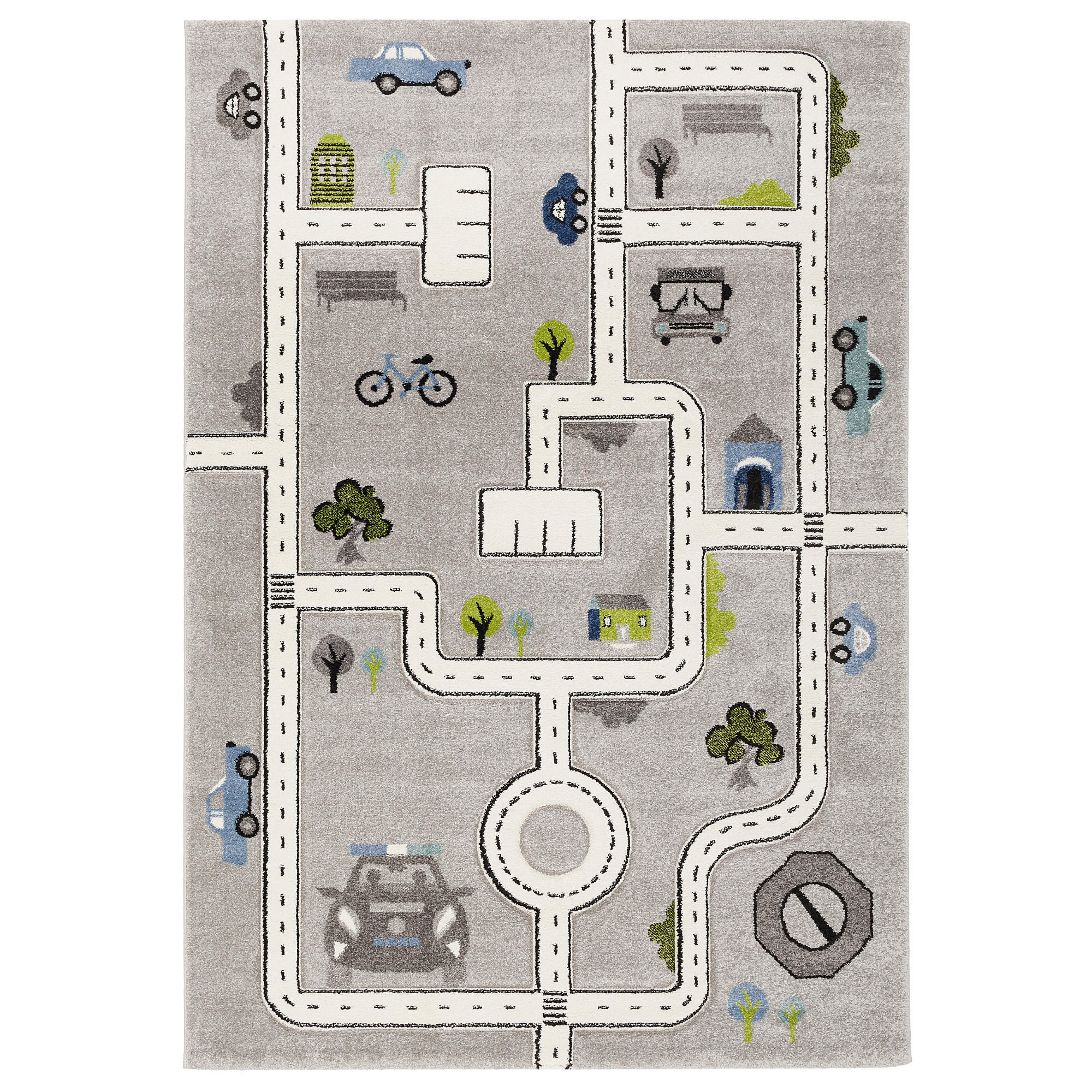 KINDER TEPPICH MAUI KIDS STRASSEN - Grau, Textil (120/170cm) - Pergamon
