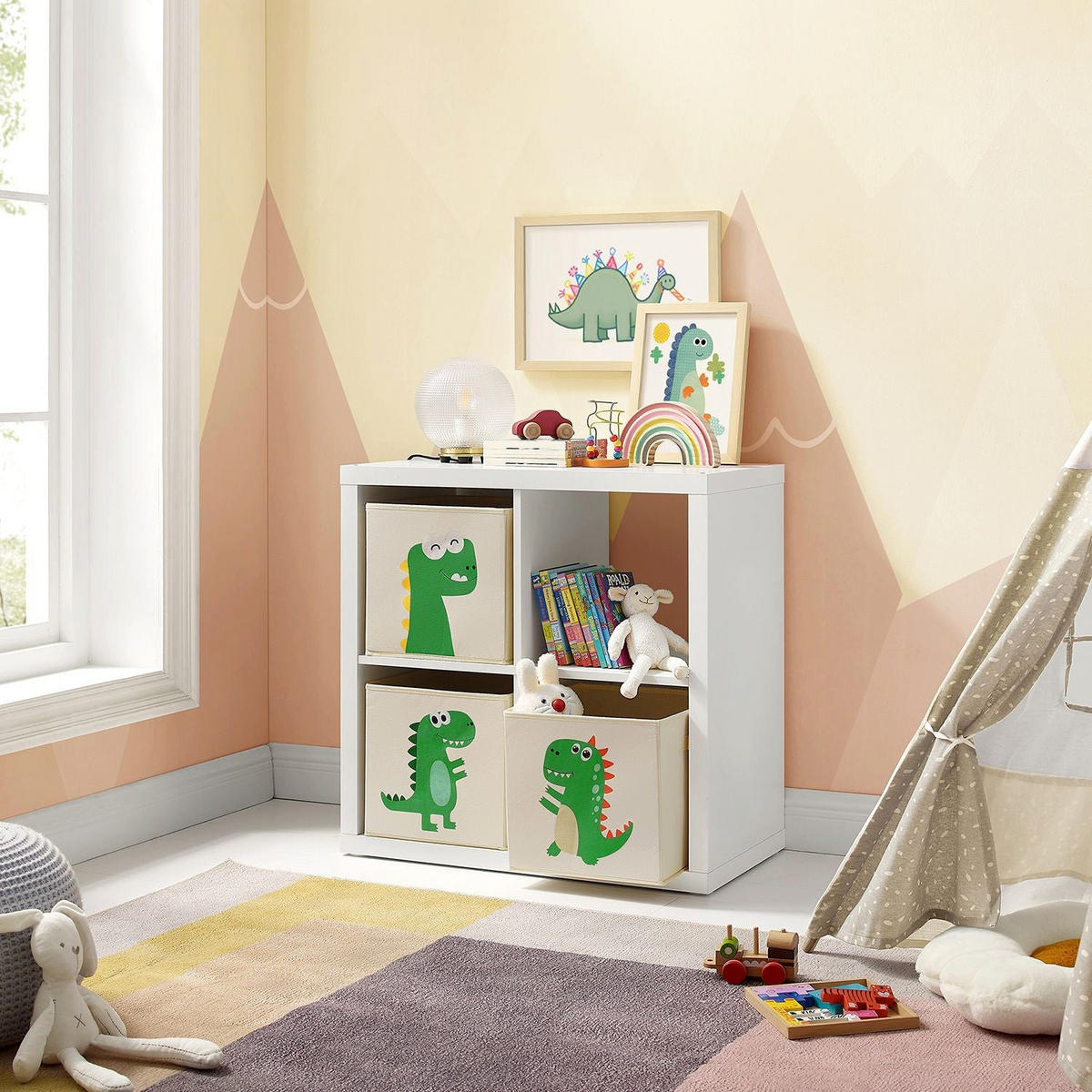 AUFBEWAHRUNGSBOX FÜR KINDER 3ER-SET - Multicolor, Textil (30/30/30cm) - Hansiro