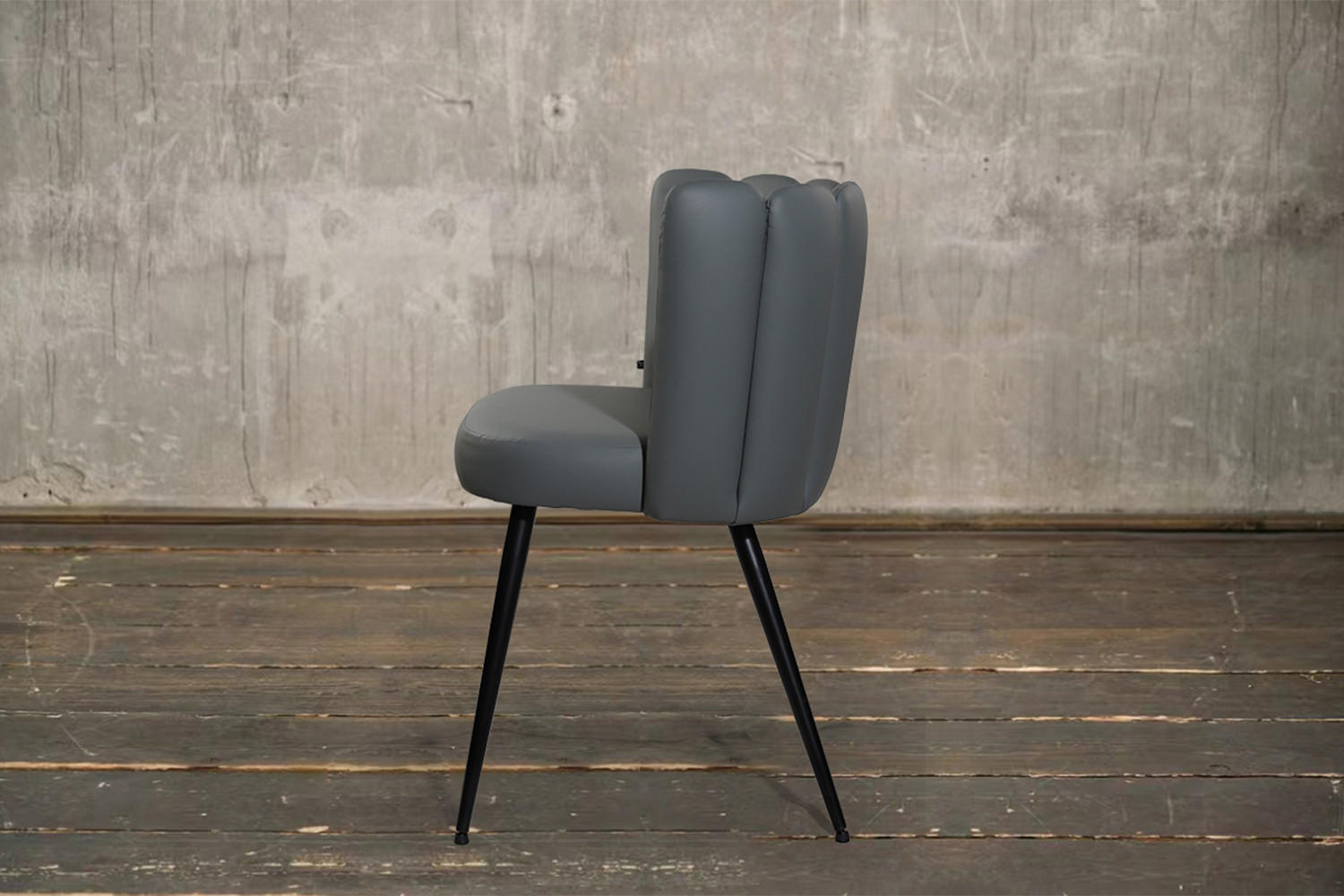 ESSZIMMERSTUHL JADA Grau Kunstleder - Grau, Textil (59/79/55cm) - KAWOLA