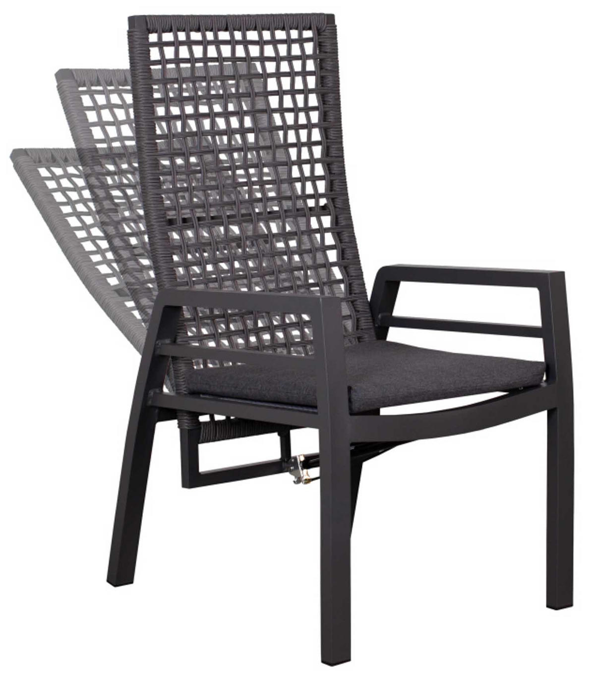 GARTENSTUHL Lucena - Grau, Metall (78/122/62cm) - Mr. Deko