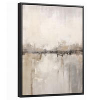 LEINWAND Bilder mit Rahmen - Moderne Kunst - Abstrakt - Beige - 30x40 - Beige, Textil (30/40cm) - MuchoWow