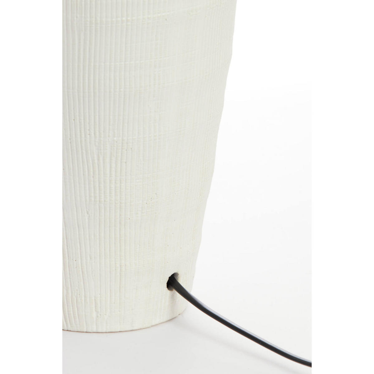LAMPENFUSS PICACHO Ø17,5x54,5 cm, Keramik, matt crème - Creme, Keramik (17.5/17.5/54.5cm) - Light & Living