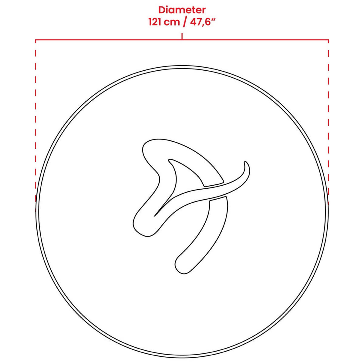 BODENSCHUTZMATTEN Zona Runden 121 cm Weißer Marmor - Weiß, Textil (121/121cm) - Arozzi