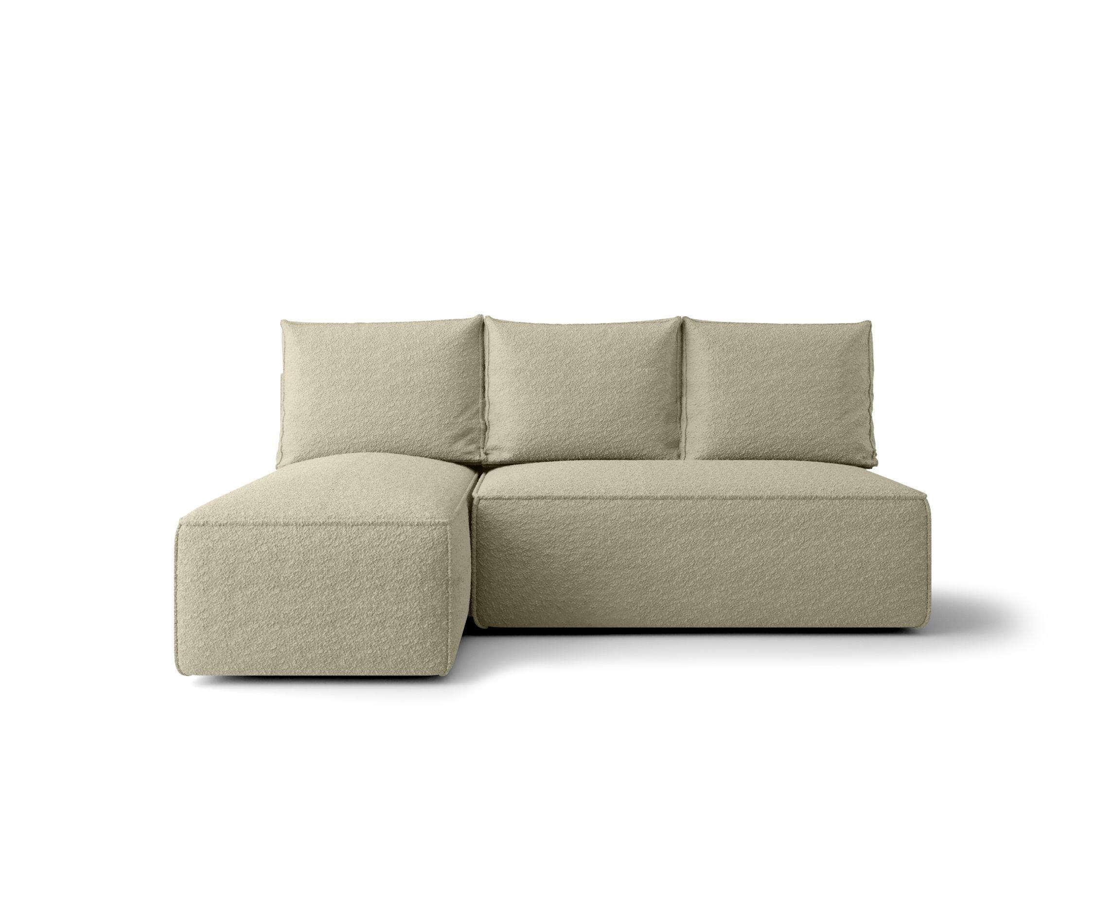 ECKSOFA mit Schlaffunktion SAVIO MINI Quelle 06 Links - Beige, Textil (200/140cm) - Bedante
