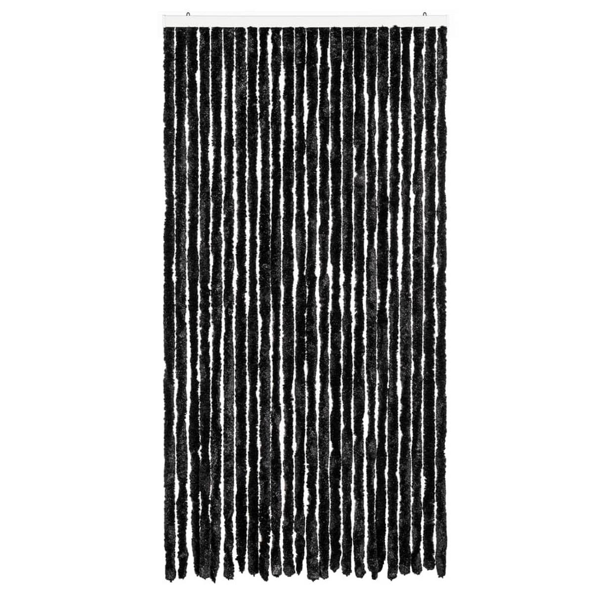 INSEKTENSCHUTZ-VORHANG Anthrazit 100/220 Cm Chenille - Anthrazit, Kunststoff (100/220/100cm) - vidaXL