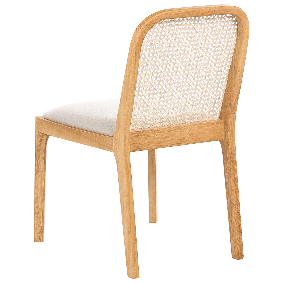 ESSZIMMERSTUHL 2er Set Stoff Hellbraun/Beige Edina - Beige/Braun, Holz/Textil (50/80/54cm) - Beliani