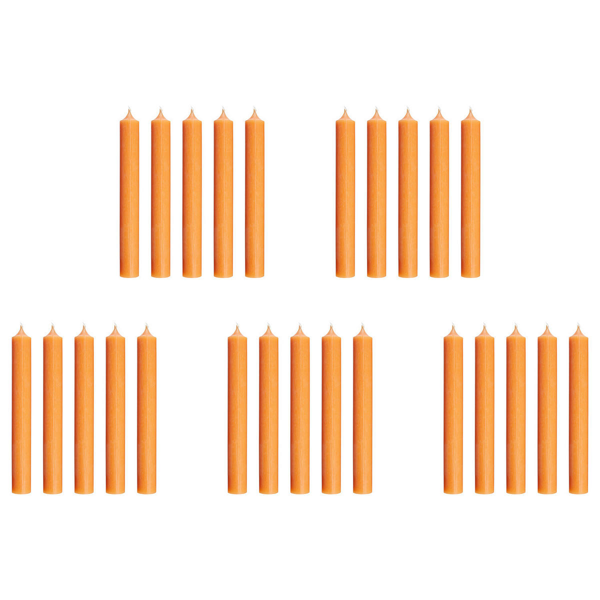 STABKERZE (25er Set) Rainbow - Orange, Paraffin (2.2/18/2.2cm) - Butlers