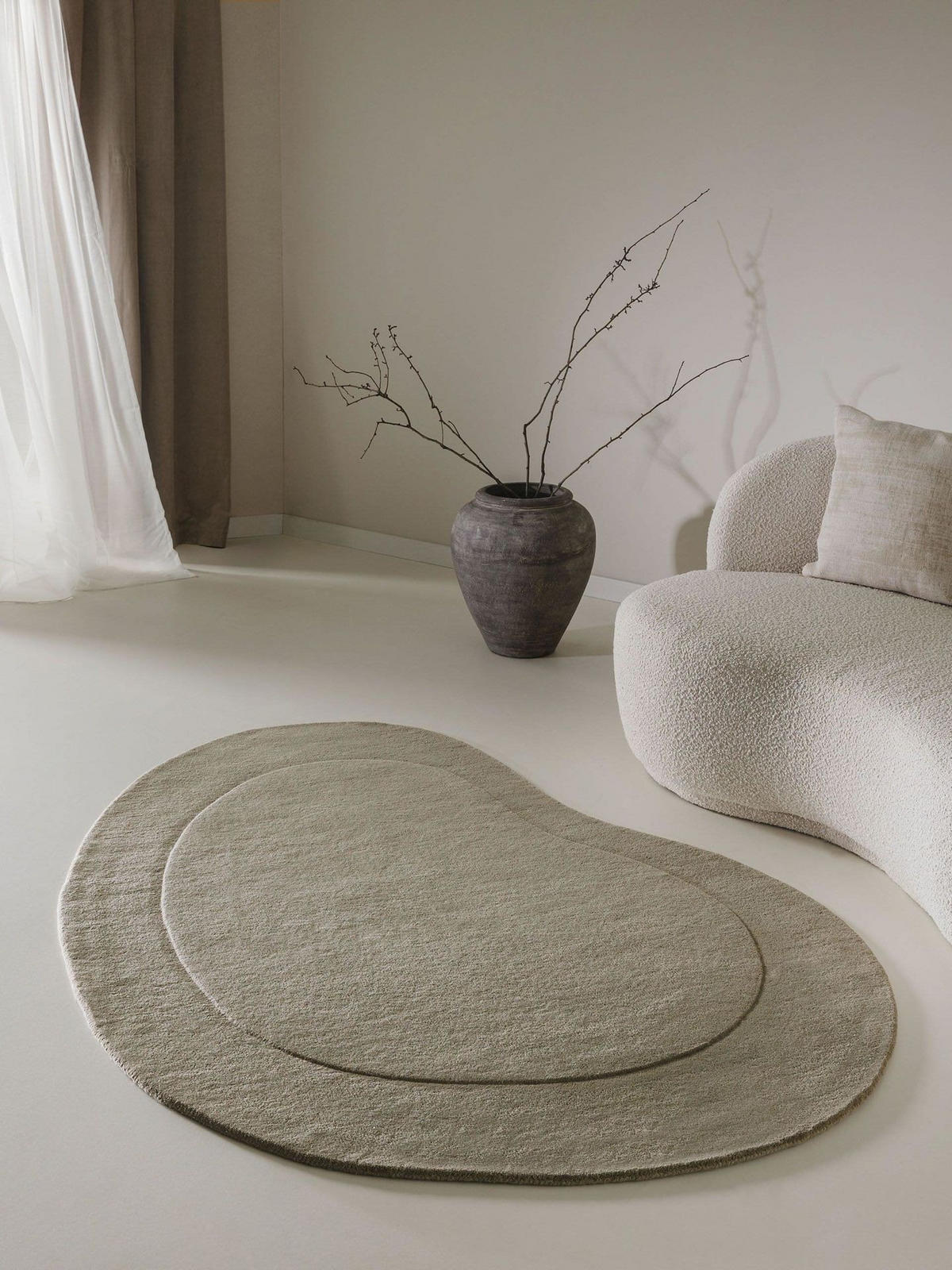 WOLLTEPPICH Shape Hellgrün 140x200 cm - Hellgrün, Textil (140/1cm) - KUNSTLOFT
