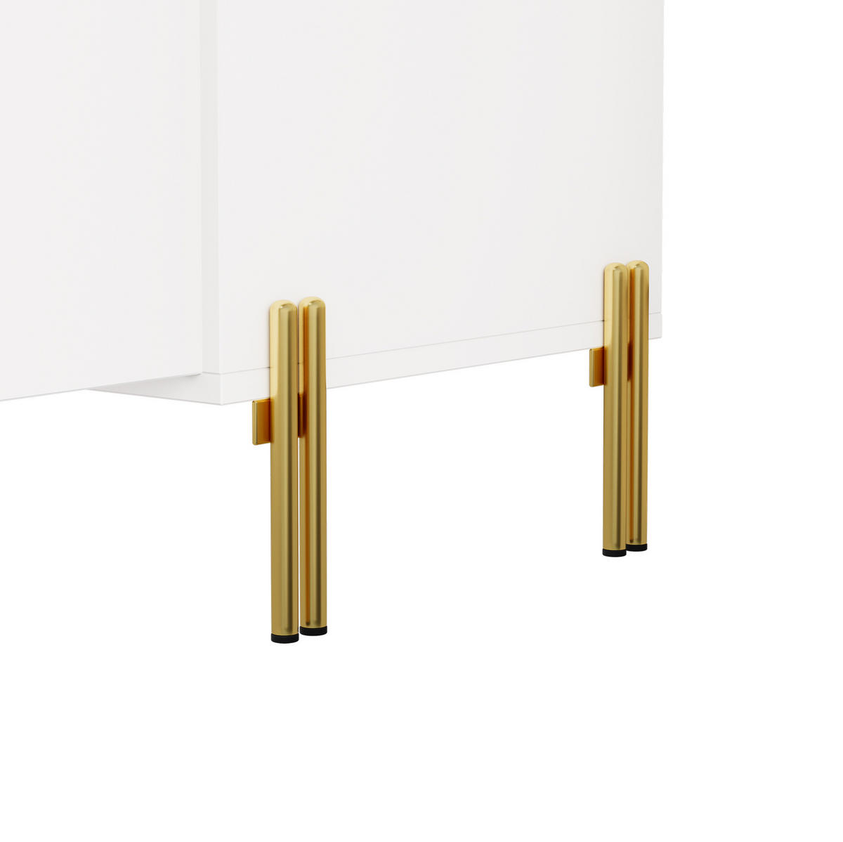 TV-LOWBOARD 170/38/50 cm weiß aus Spanplatte mit Hochglanz-Oberfläche und Kabeldurchführungen - Weiß, Holzwerkstoff (38/50/170cm) - OKWISH