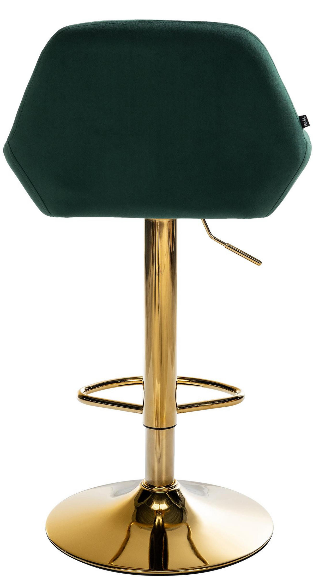 BARHOCKER 2er Set Bikel Samt Dunkelgrün Gold - Dunkelgrün, Textil/Metall (51/89/52cm) - DELUKE