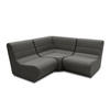 GARTENLOUNGE Set 3 Boudicca 179x80x179 mit Outdoorbezug in anthrazit - Anthrazit, Kunststoff (179/80/179cm) - 58aufmkessel