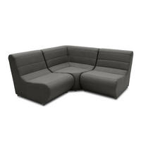 GARTENLOUNGE Set 3 Boudicca 179x80x179 mit Outdoorbezug in anthrazit - Anthrazit, Kunststoff (179/80/179cm) - 58aufmkessel