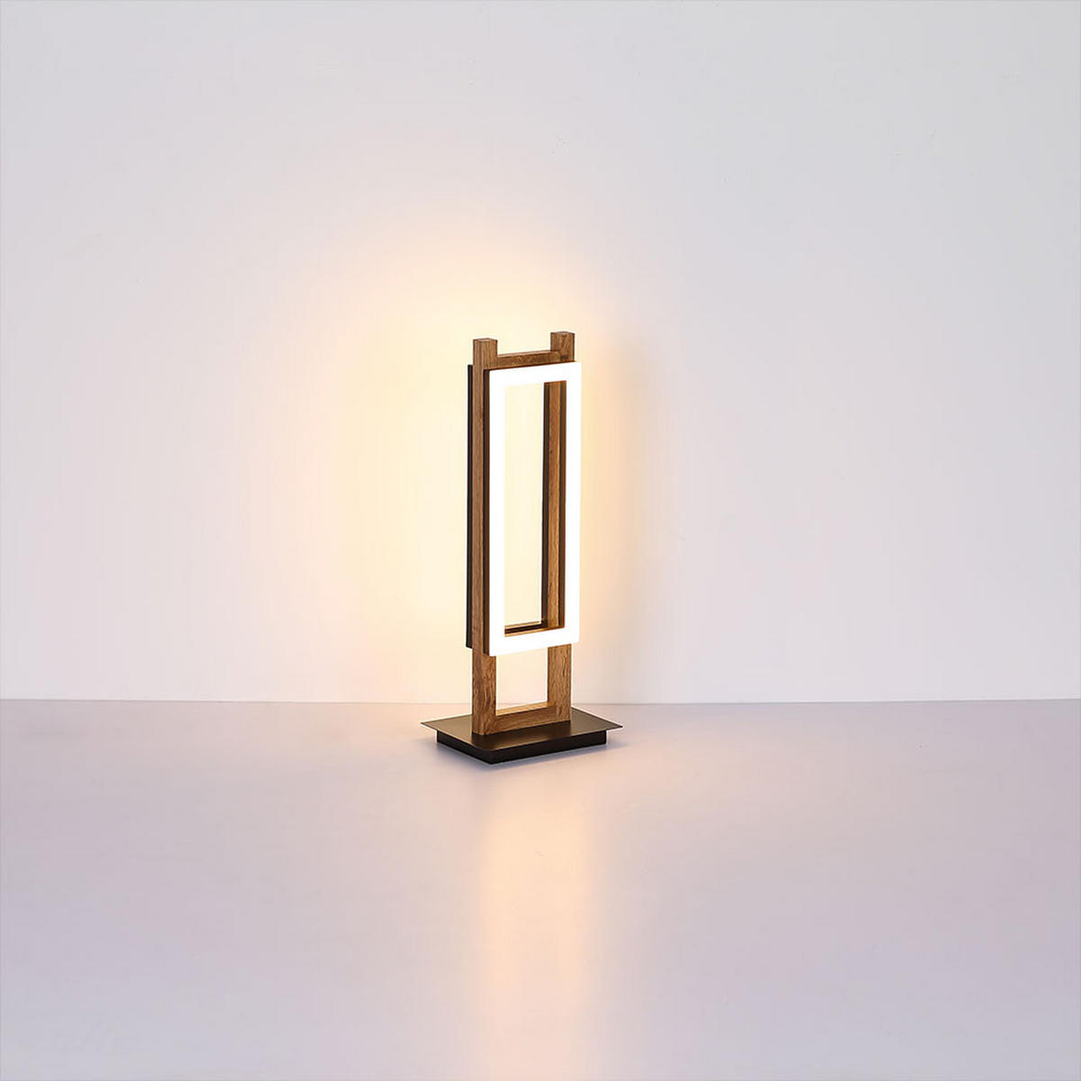 LED TISCHLEUCHTE Illa Holzoptik Braun - Braun, Kunststoff (20/15/50cm) - Globo Lighting