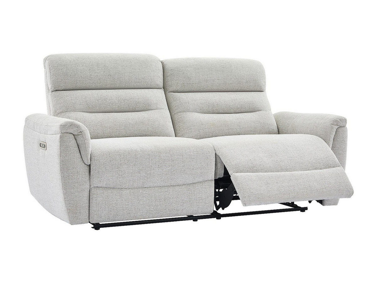 RELAXSOFA - 3 Personen - Stoff - Hellgrau - - Hellgrau, Textil (193/101/91cm) - Vente-Unique