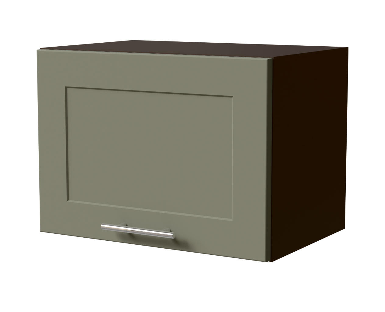 KLAPPHÄNGESCHRANK Oslo W4B/50 Lava / Reed Green Matt 50 / 32,5 / 36cm - Dunkelgrau/Grün, Holz/Holzwerkstoff (50/36/32.5cm) - Feldmann-Wohnen