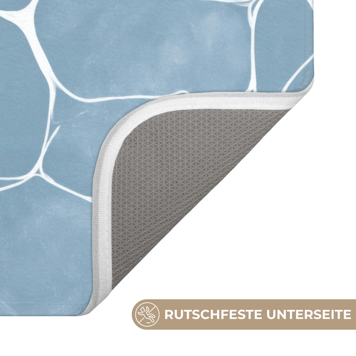 WC PŘEDLOŽKA Organic - vzor - modrá 55x60 cm - světle modrá, textil/plast (55/1cm) - OnlyWow