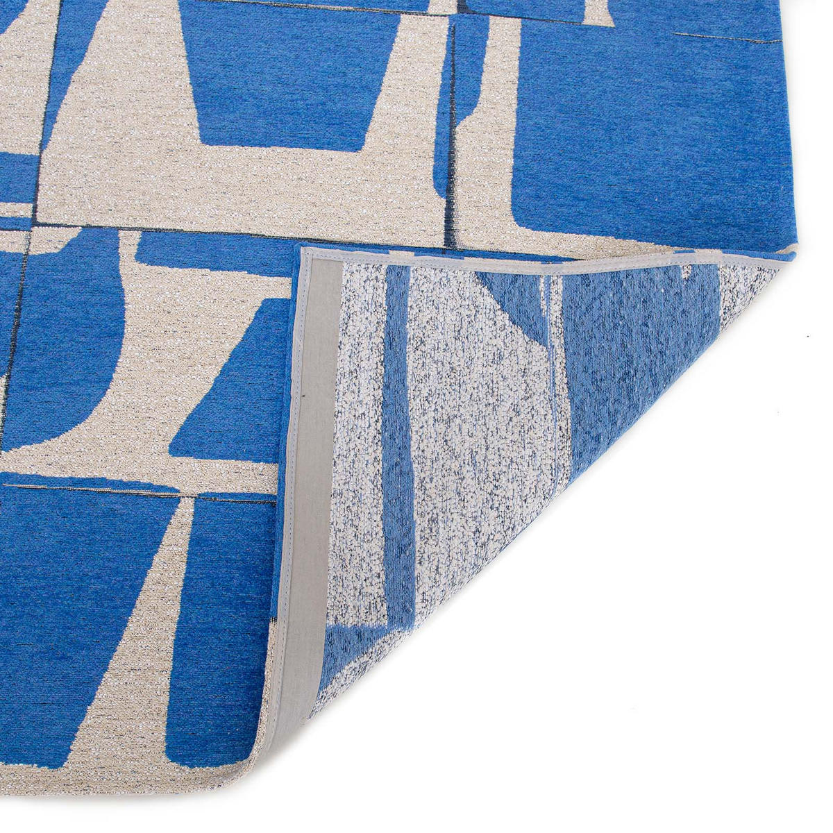 TEPPICH Flachgewebe BELL FLOWER Blau 80x250 cm - Blau, Textil (80/250cm) - Novatrend