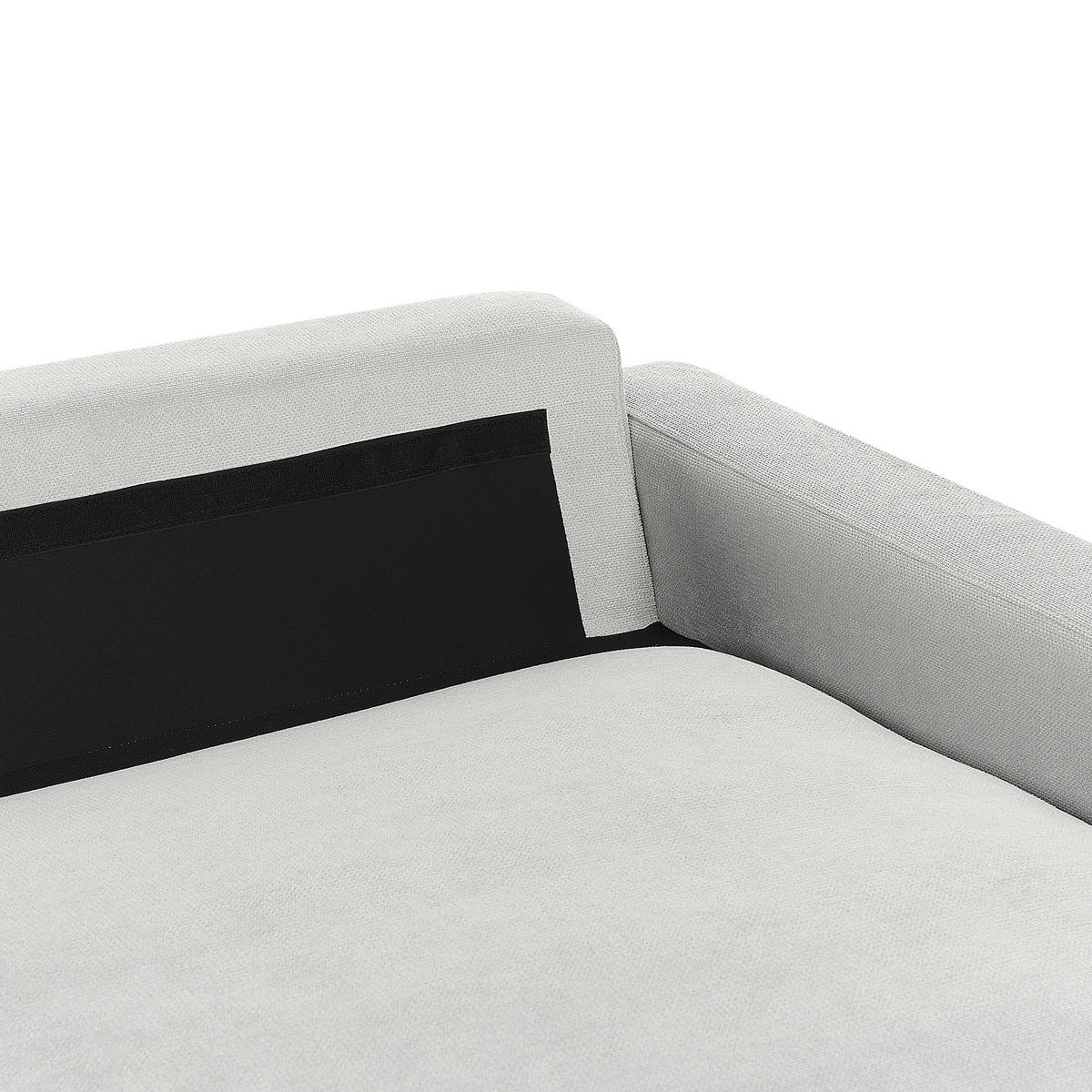3-SITZER-ECKSOFA hellgrau rechtsseitig Maloy - Schwarz/Grau, Textil (272/189cm) - Beliani