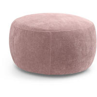 HOCKER Nano mit runder Form, 80x80 cm, Rosa - Rosa, Textil (80/48/80cm) - Beautysofa