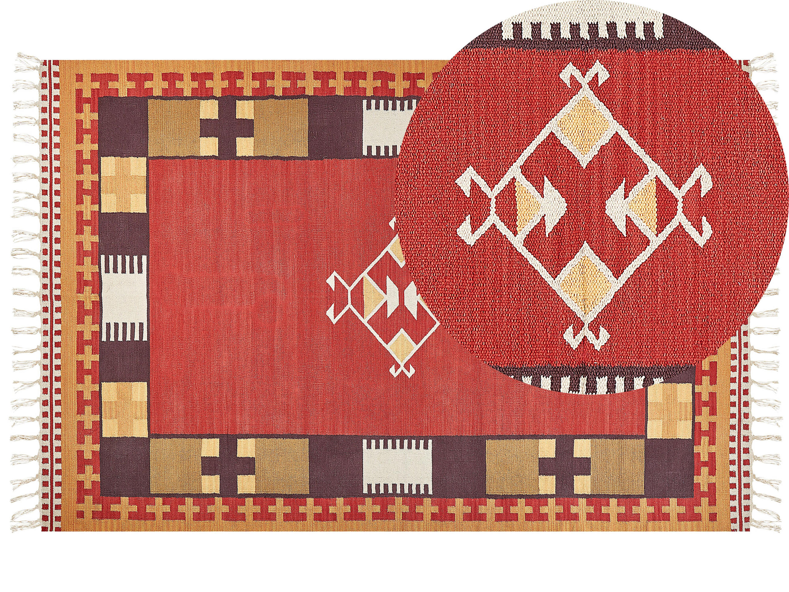 KELIM-TEPPICH Parakar 300/200 cm - Multicolor, Textil (200/300cm) - Beliani