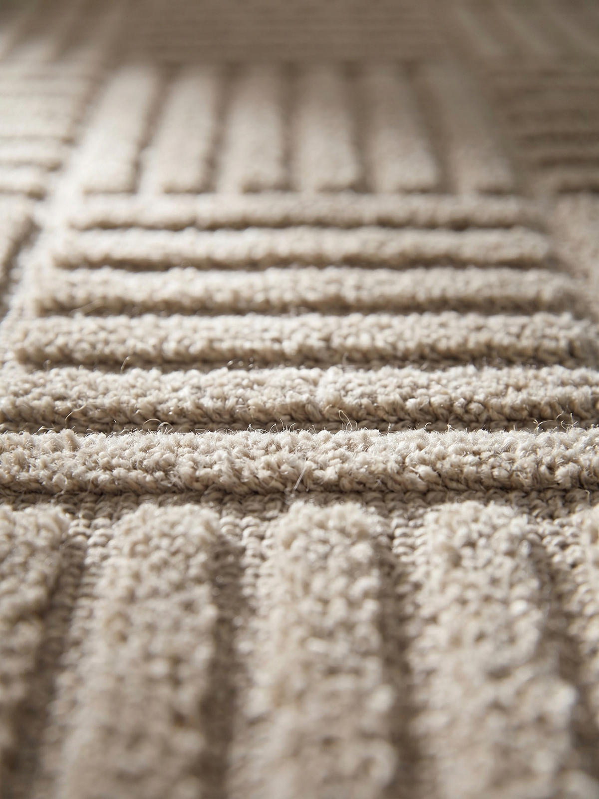 TEPPICH Hochflor RIGI in Beige, mit Cord-Streifen-Patchwork, 200 x 290 cm - Beige, Textil (200/290cm) - KADIMA DESIGN
